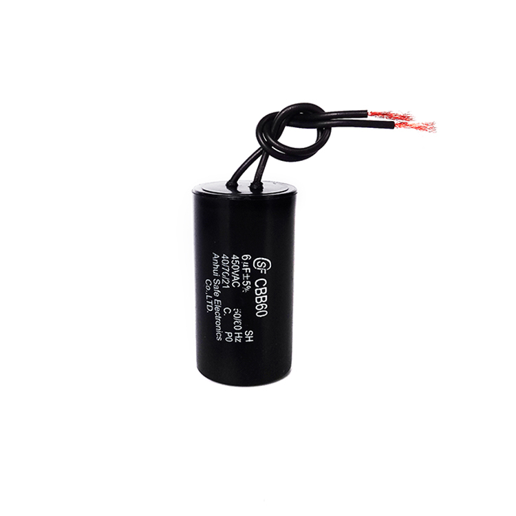 CBB60-450VAC-6uF-Negro doble mechas