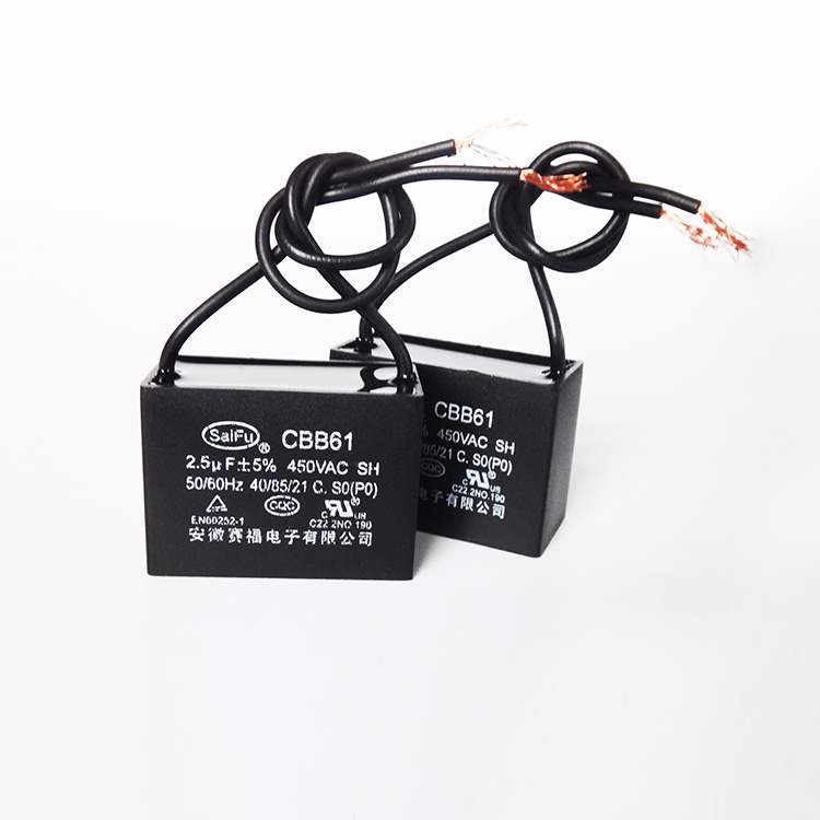 CBB61-450VAC-2.5uF- Doble tres mechas de certificación